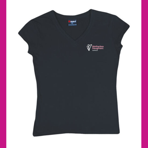 Mda Logo Basic Tee - V-Neck Black Thumbnail