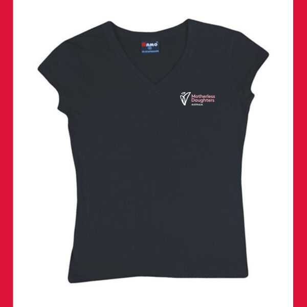 Mda Logo Basic Tee - V-Neck Black Mda Logo Basic Tee - V-Neck Black Thumbnail