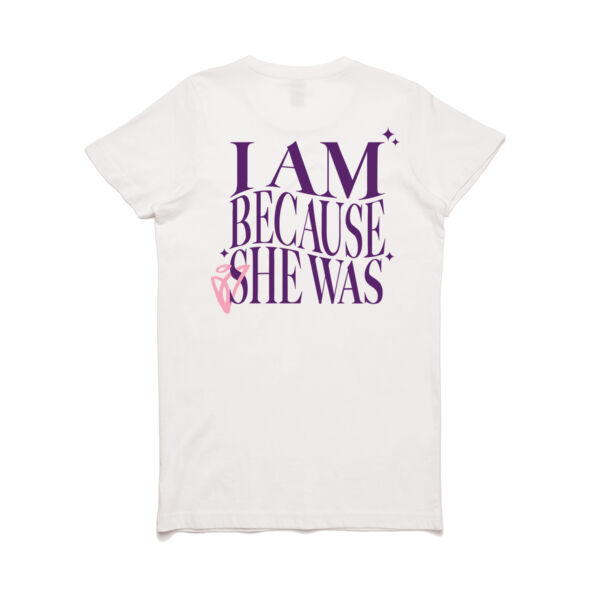 "I am because she was" White "I am because she was" White Thumbnail
